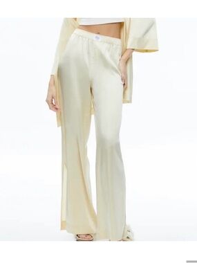 Alice + Olivia x Big Feelings Tina SILK Wide-Leg Pants – Pink – Size XS